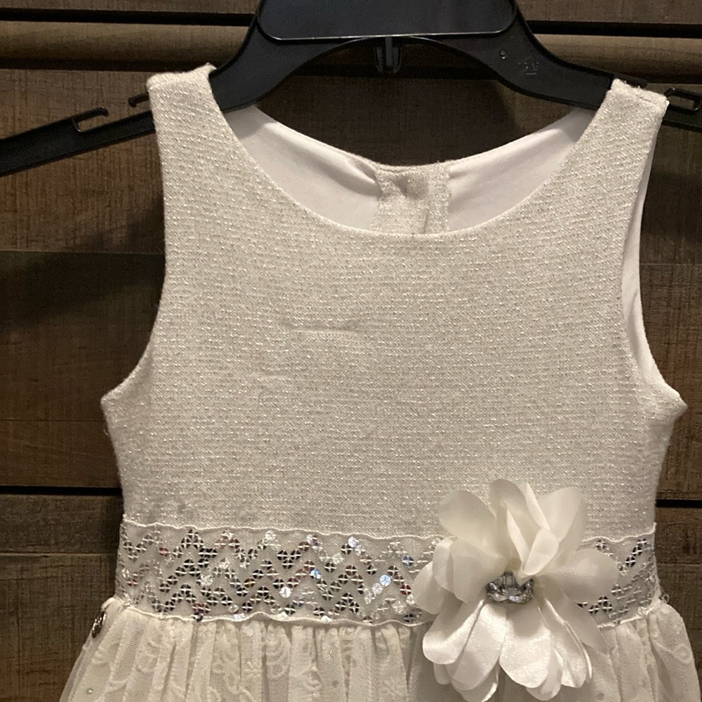 Girl dress silver gray